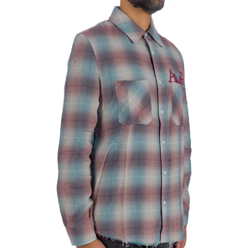 AMIRI Staggered-logo Check-pattern Shirt-3