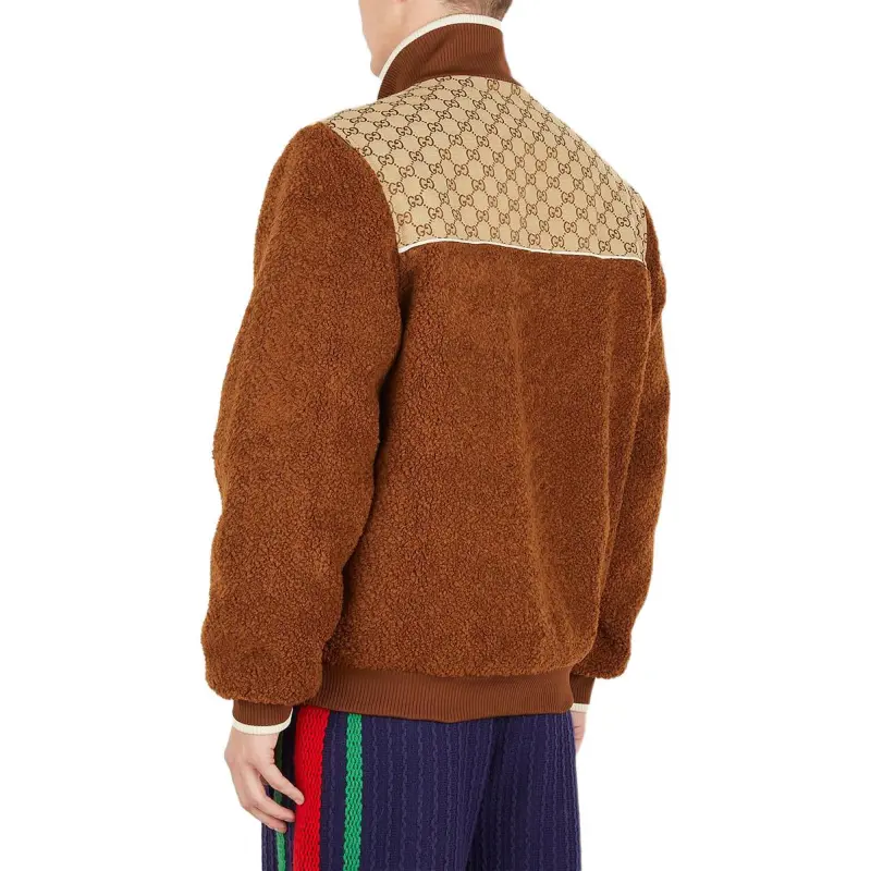 GUCCI Gg Monogram Pattern Zip Up Jacket-4