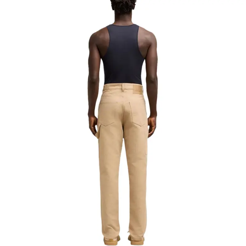 AMIPARIS Logo patch Straight leg Worker Trousers-3
