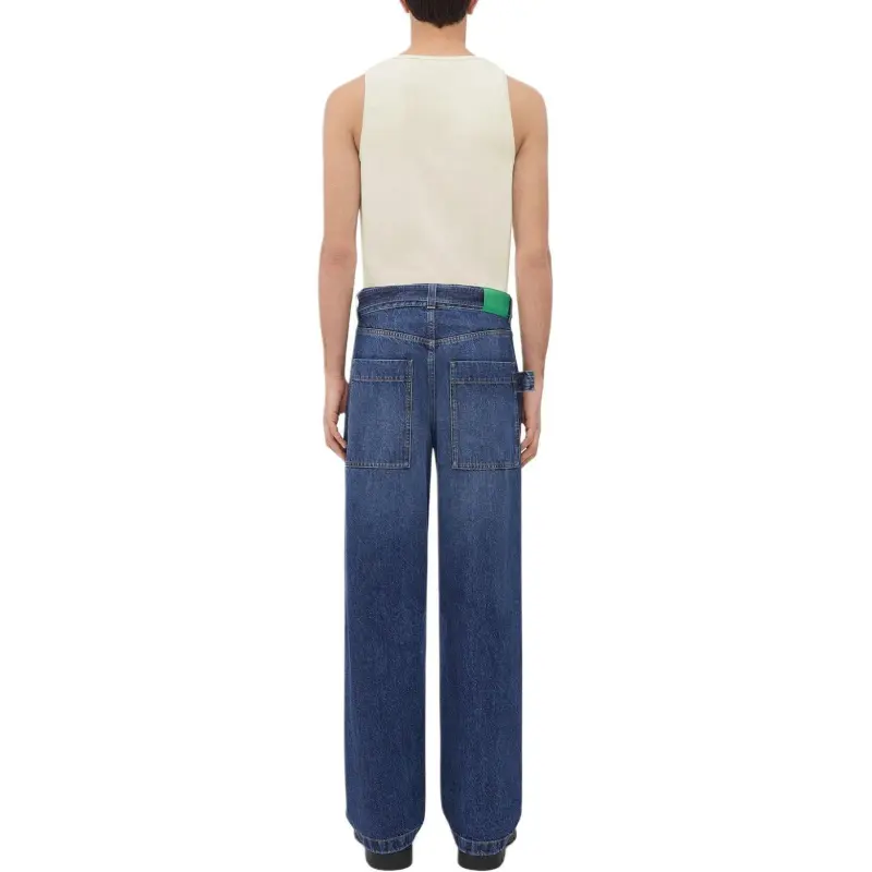 Bottega Veneta Belted Cargo Denim Trousers-4