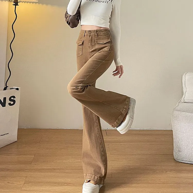 HTHK Casual Pants Women's Brown-11