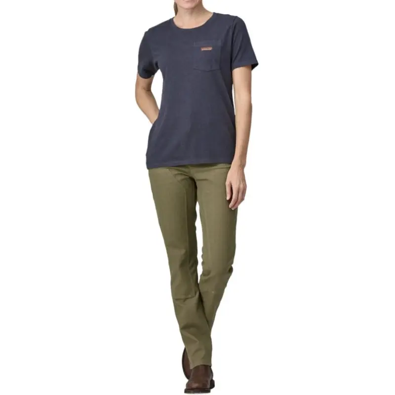Patagonia Slim All Seasons Hemp Pants Long Cargo Pants Women's Green-2
