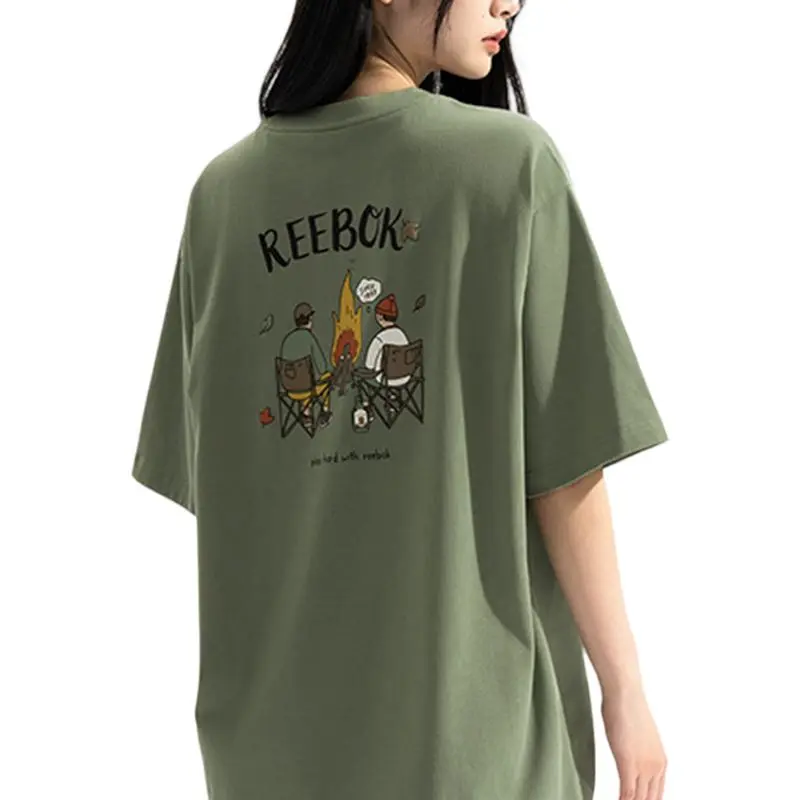 Reebok T Shirt Unisex Light Army Green-3