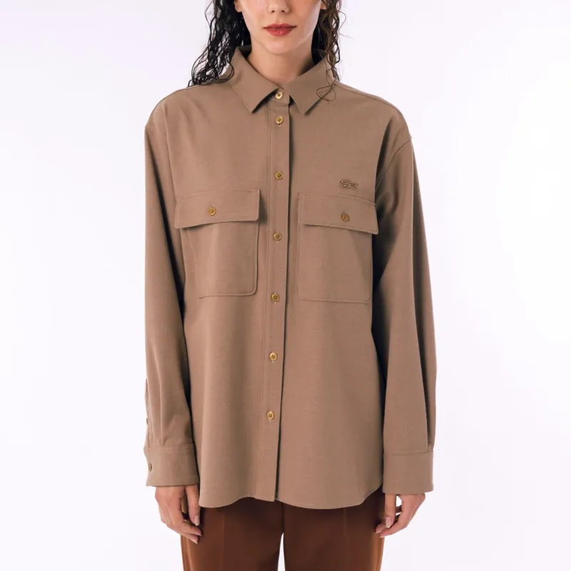 LACOSTE Shirts Women's Beige-2