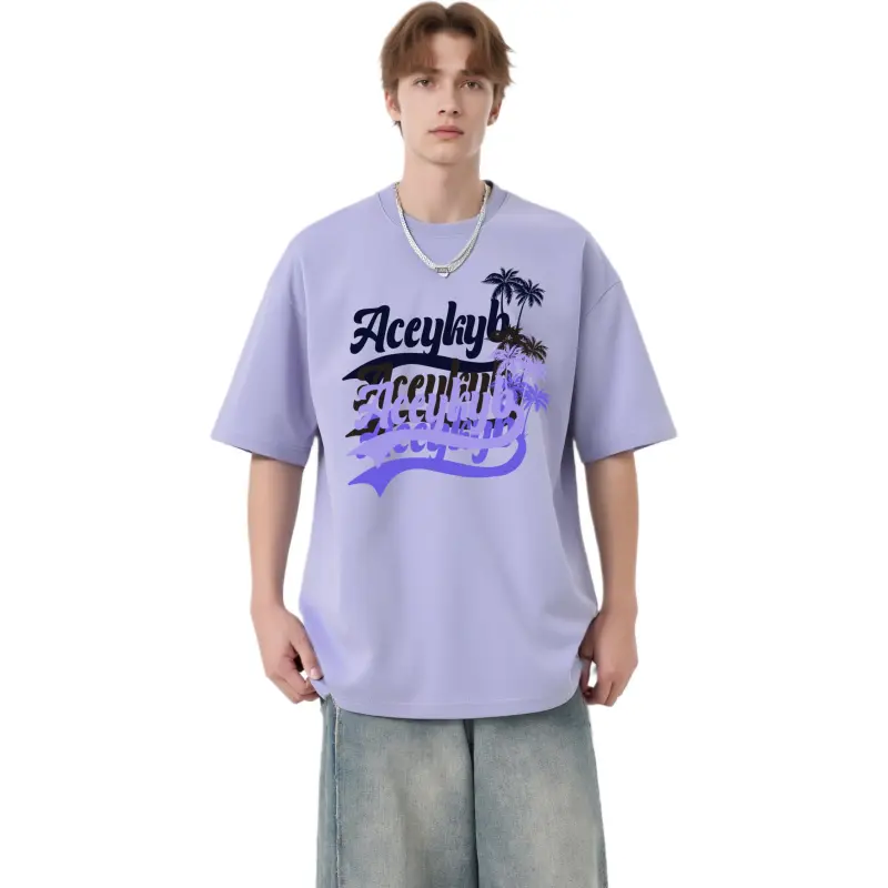 YK&YB T Shirts Unisex Light Purple-4