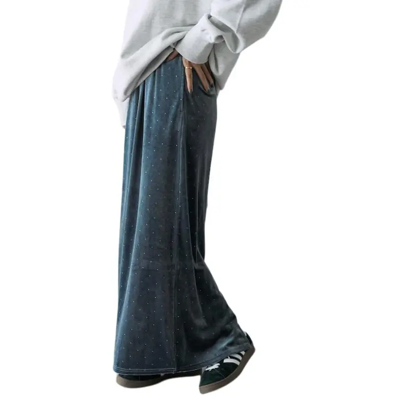 FREAK'S STORE Casual Long Skirt Women's Sax Blue-2