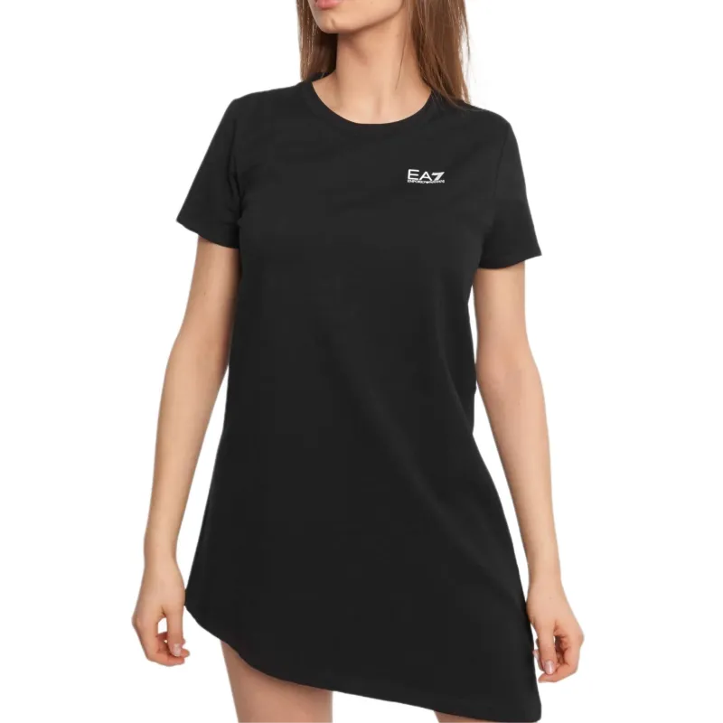 EMPORIO ARMANI EA7 Short Sleeved Dress Women's Black-2