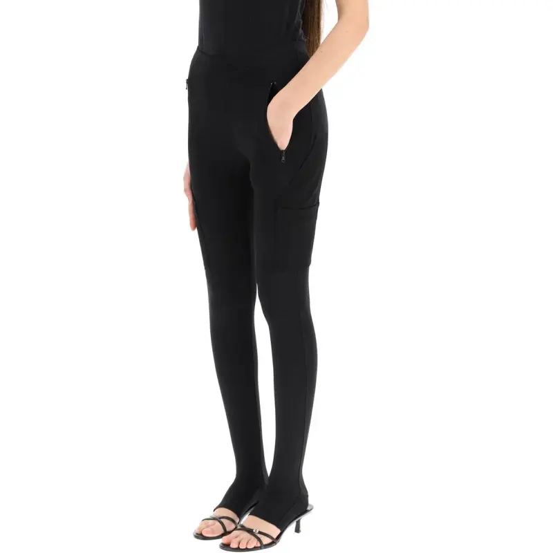 WARDROBE.NYC Multi pocket Slip on Leggings-3