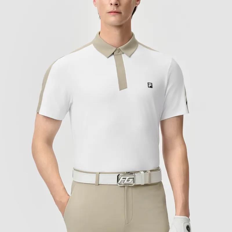 FILA Golf Series Polo Shirt Men's Jade White-3