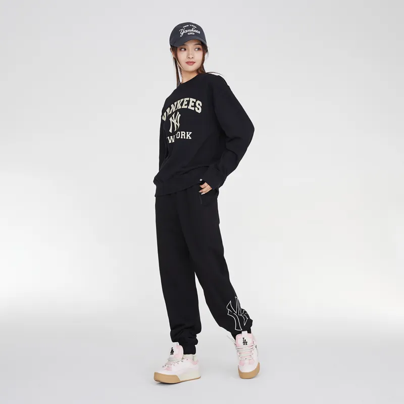 MLB New York Yankees Knitted Sweatpants Unisex Black-6