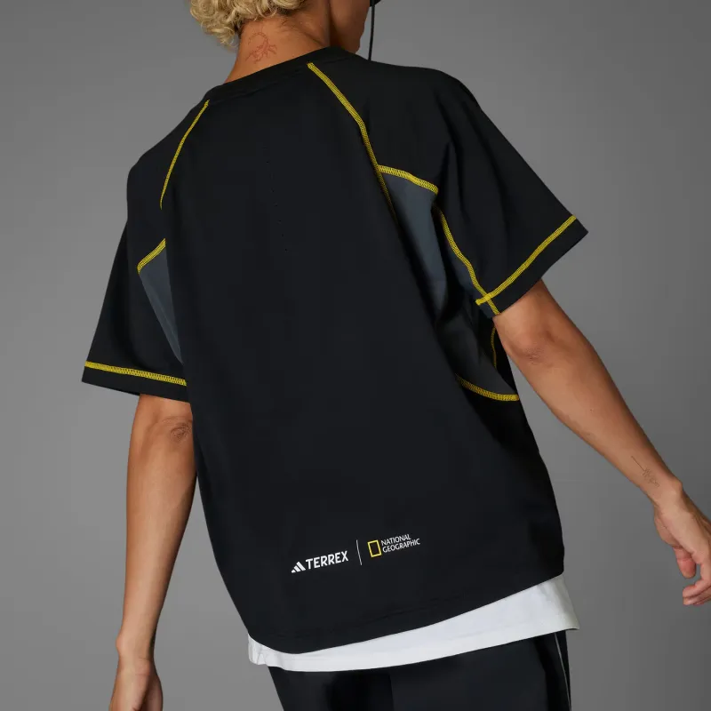 Adidas x National Geographic TerrexAEROREADY T Shirt Unisex Black-1