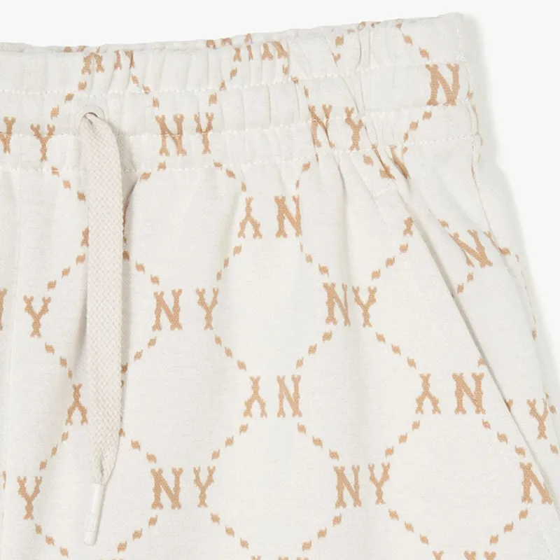 MLB Diamond Monogram Casual Shorts Unisex Cream-1