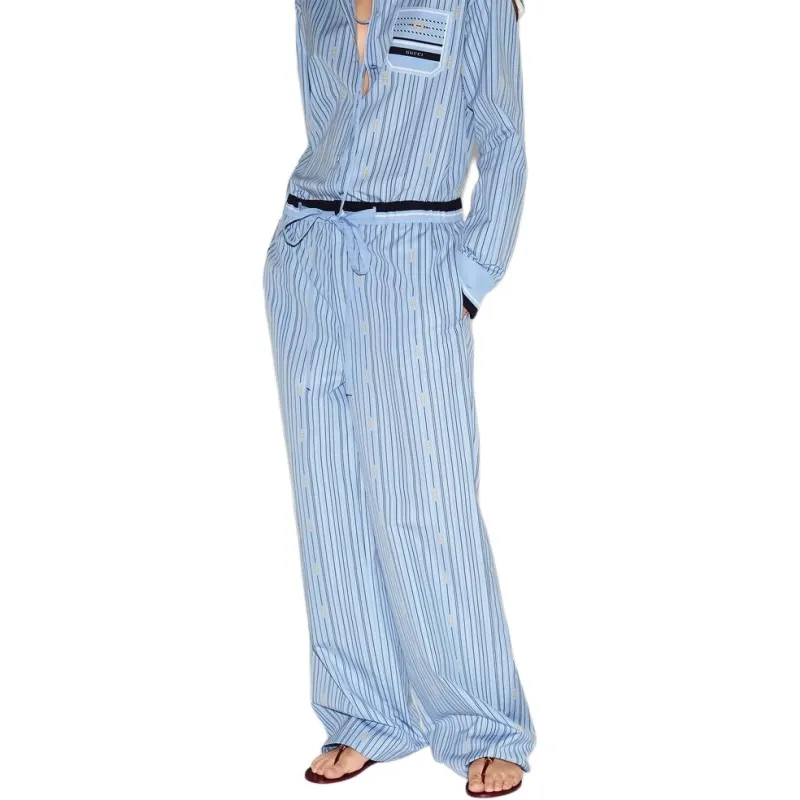 GUCCI Casual Pants Women's Light Blue-3