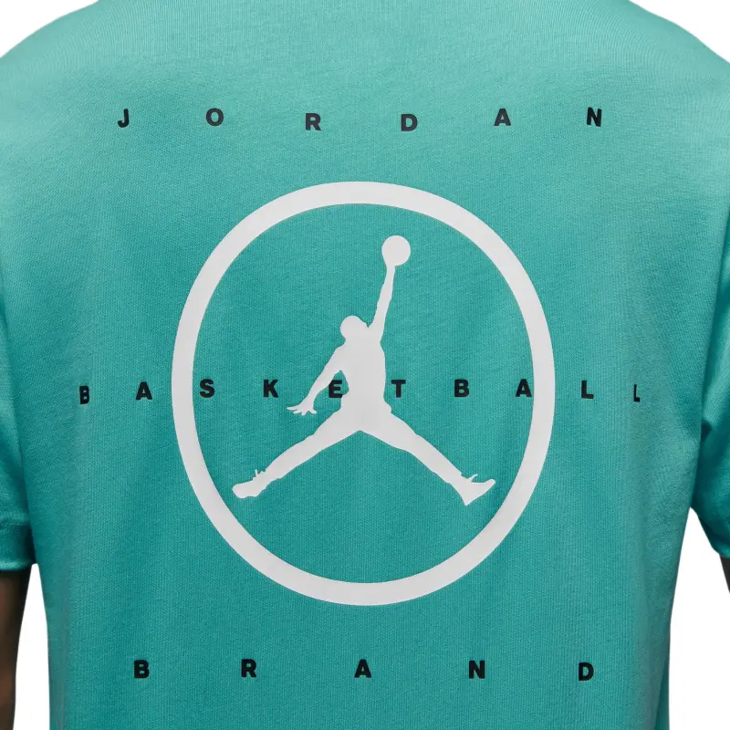 Jordan Flight EssentialsBRAND T Shirt Men's Washable Water Duck Cyan/White/Black-3