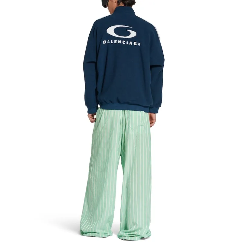 Balenciaga FW25 Pajama Pants Loose Fit Unisex Green-4