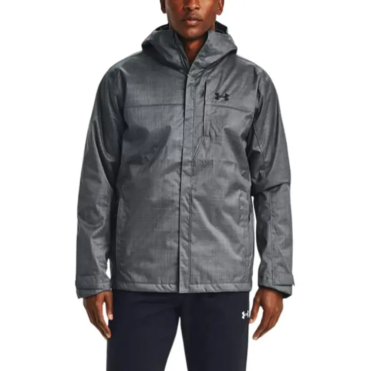 Under Armour Outdoor Hiking Water Resistant Windproof Breathable Windbreaker Jacket Unisex Gray Comes With Necklace-3