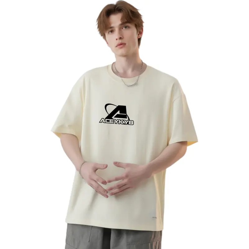 YK&YB T Shirts Unisex Creamy Apricot-3