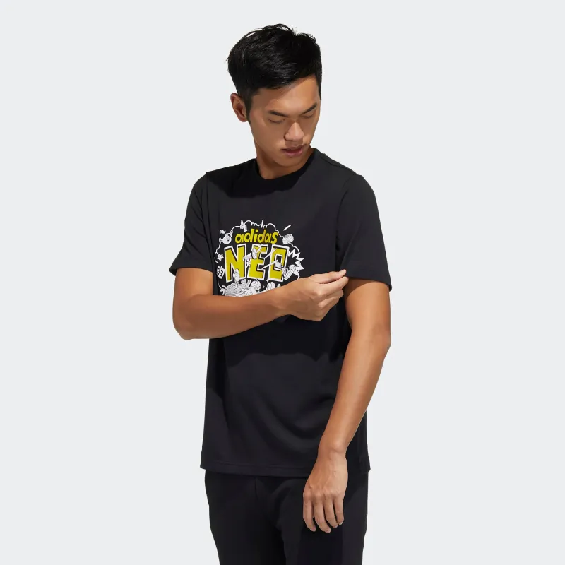 Adidas Neo T Shirts Men Black-3