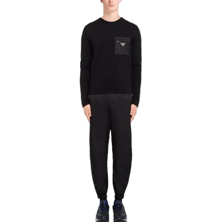 PRADA Logo Rib Knitted Jumper-1