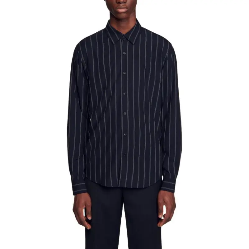 Sandro Shirts Men Dark Blue-2