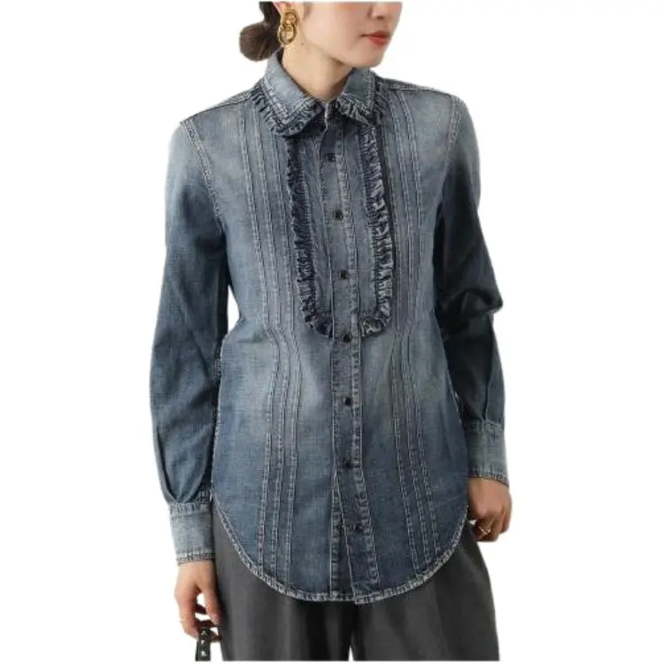 SAINT LAURENT Shirt Women's Vintage Blue-2