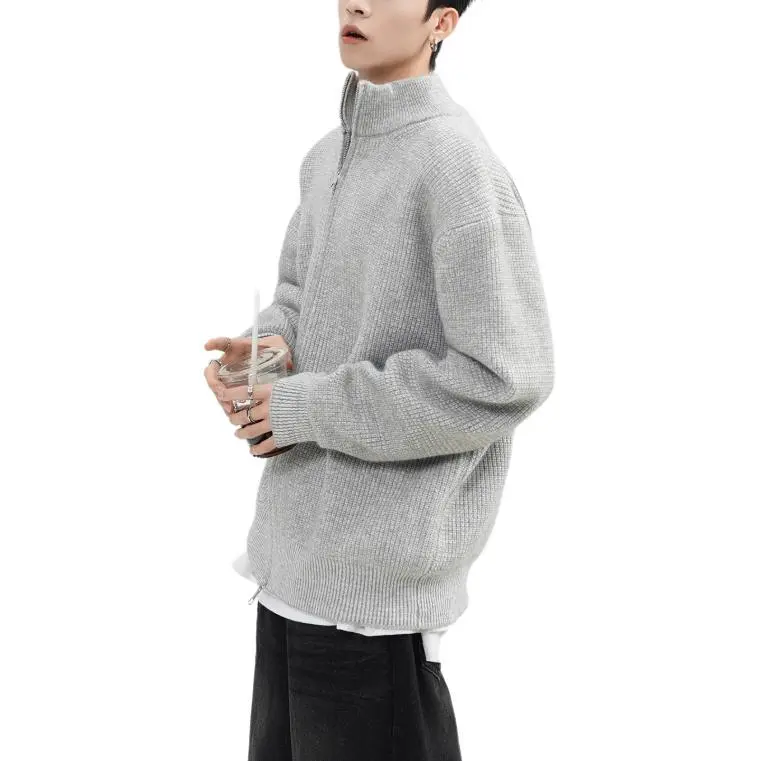 VESIBO Sweater Unisex White Gray-3