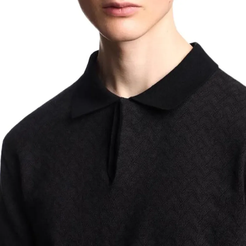 EMPORIO ARMANI SS25 Polo Shirt Men's Black-4