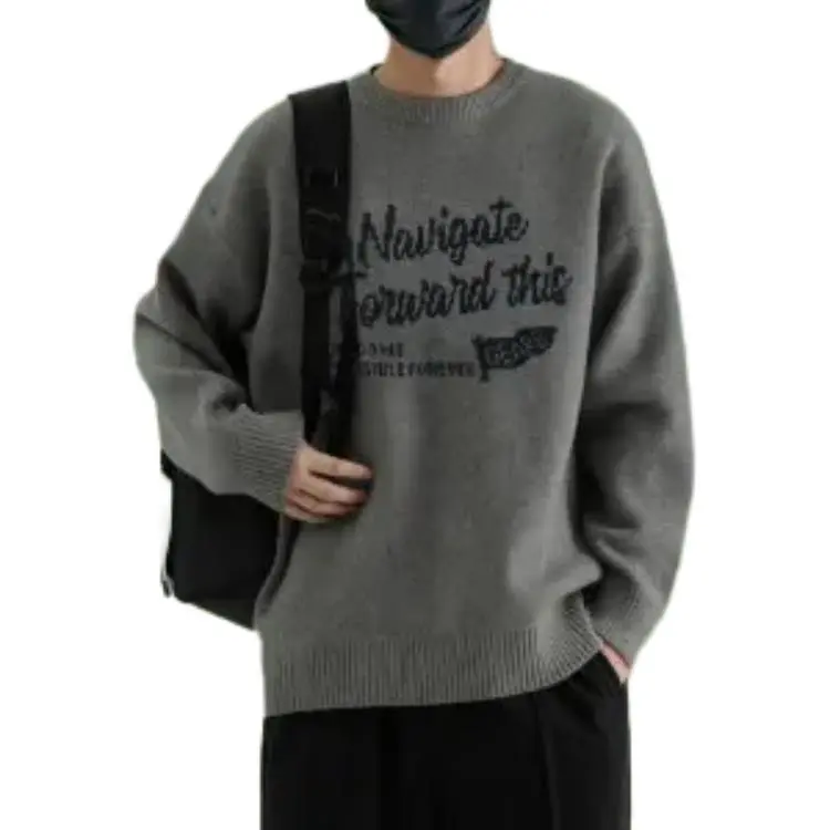 Tonlion Sweaters Men Medium Gray-3