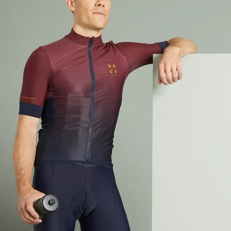 DECATHLON Cycling Clothing Men's Dark Burgundy-2