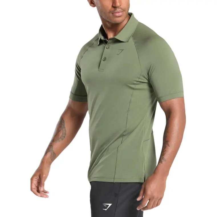 GYMSHARK Polo Shirt Men's Olive Green-2