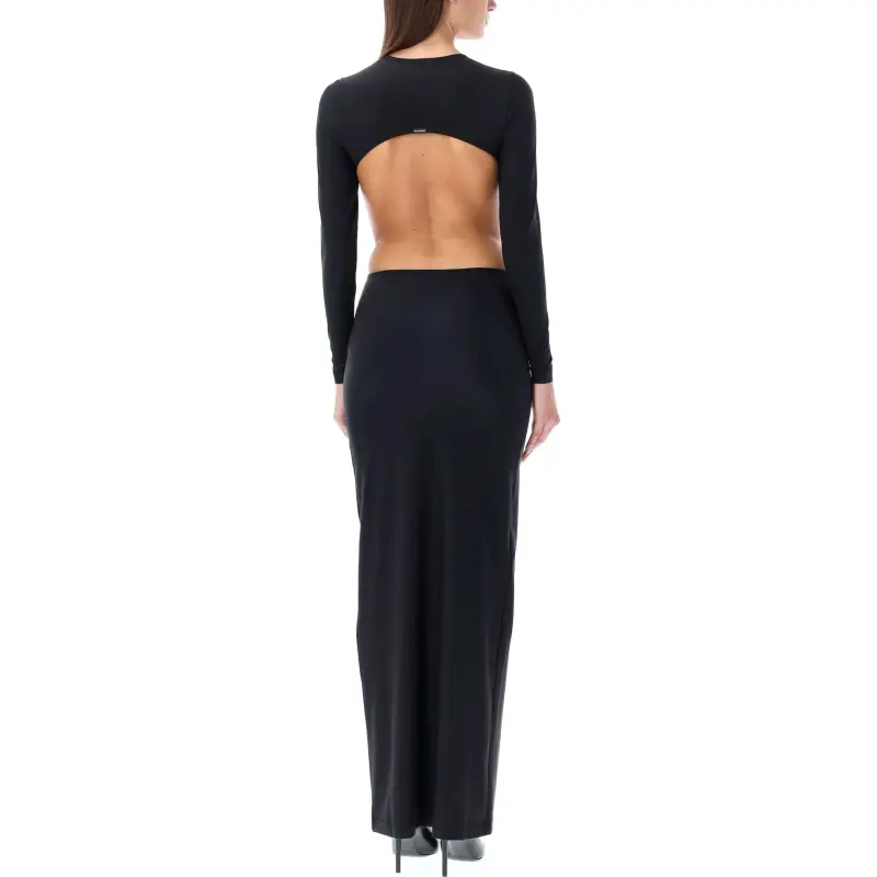 Balenciaga Women's Cut Out Maxi Dress Black-3
