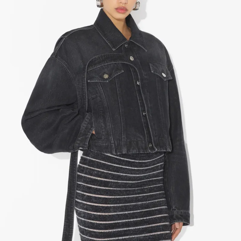 Jean Paul Gaultier Denim Jackets Unisex Black-6