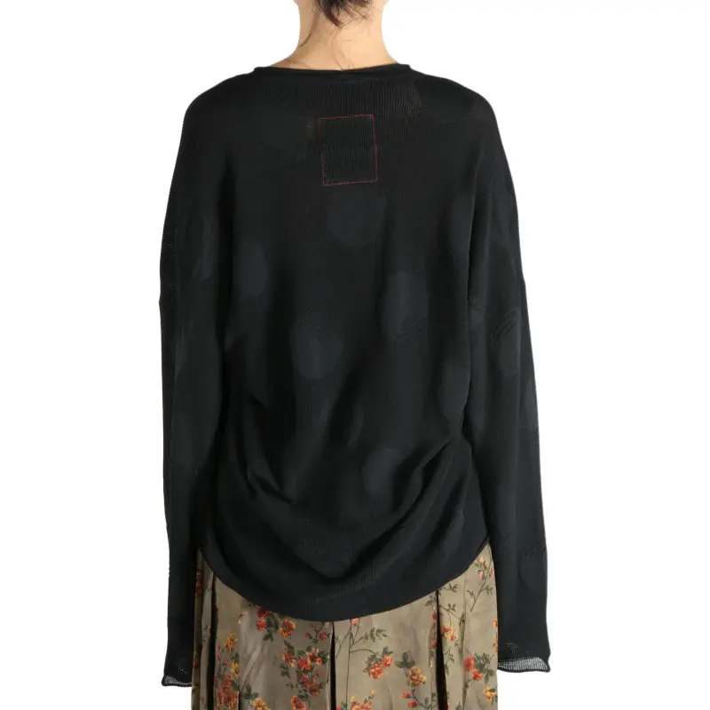 UMA WANG Extra long Square pattern Top-4