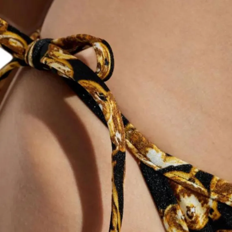 BALMAIN SS25 Two Piece Swimsuit Women's Gold-1