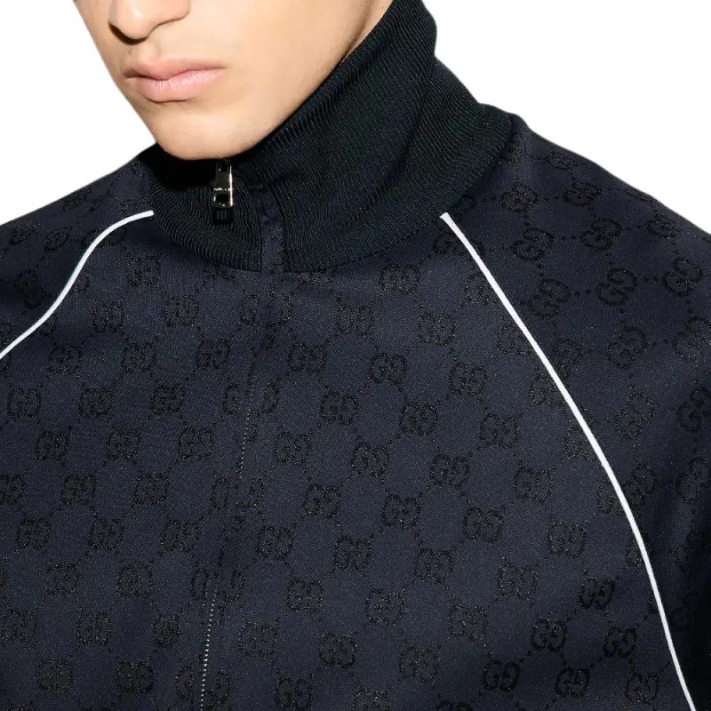 GUCCI Monogrammed Zip Up Jacket-3