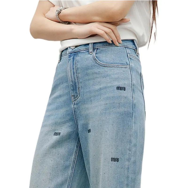 Hopeshow Jeans Women's Light Denim Blue 070-2