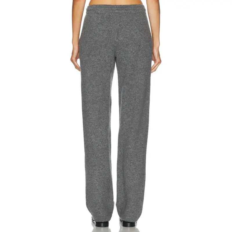SPORTY & RICH Src Cashmere Trousers 'Heather Grey/White'-2
