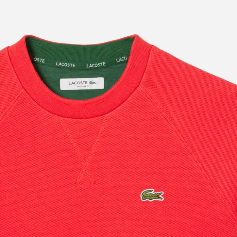 LACOSTE Piqué Crew neck Sweatshirt-4