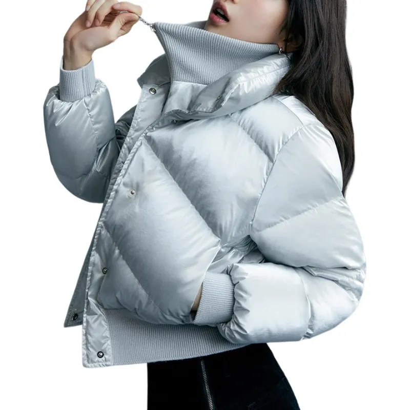GUESS Down Jacket Women's Silver-2
