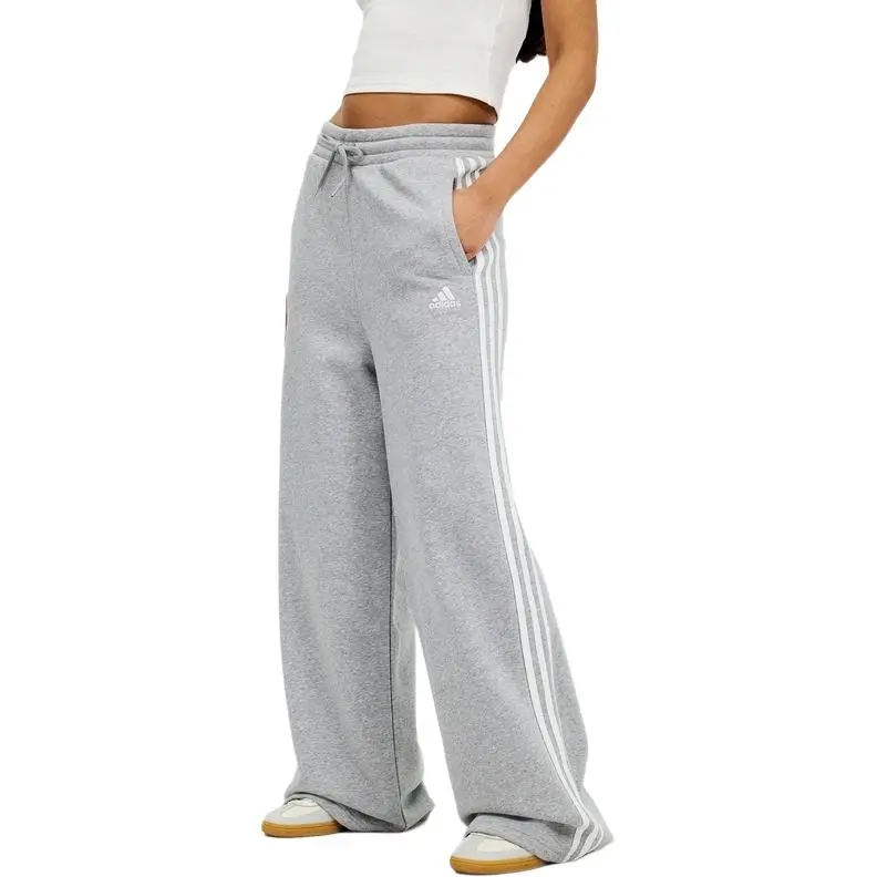 Adidas Free Shipping With AdiClub Essentials 3-Stripes Fleece Wide Pants-3