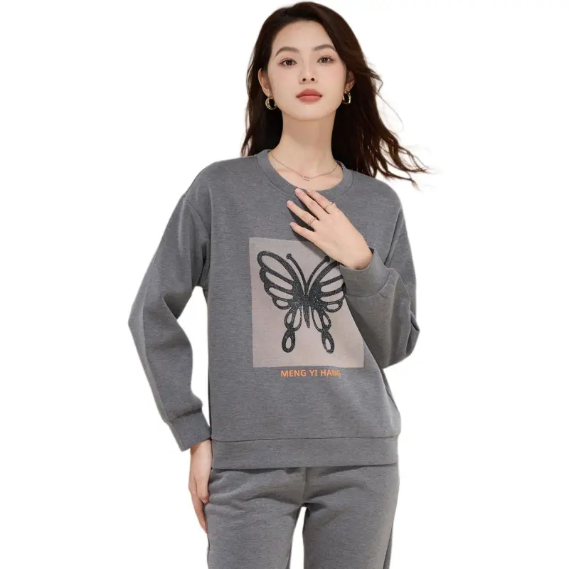 Fele.d Casual Suit Women's Gray-2