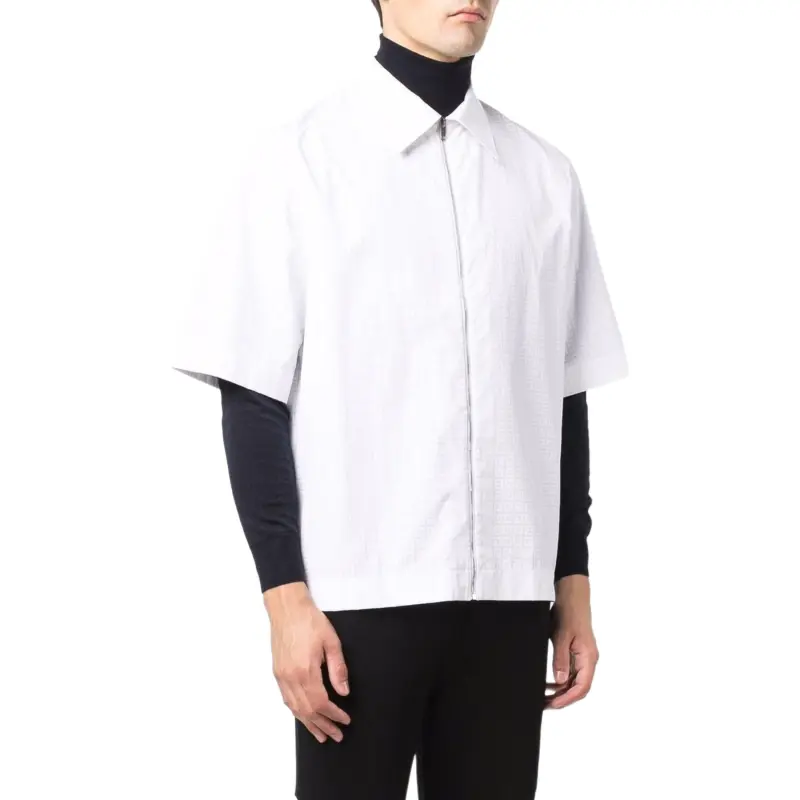 Givenchy Zip-up Cotton Shirt-3