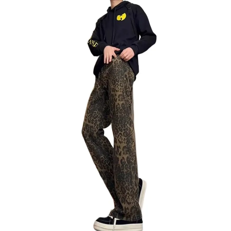 NHZN Jeans Women's Leopard Print-5