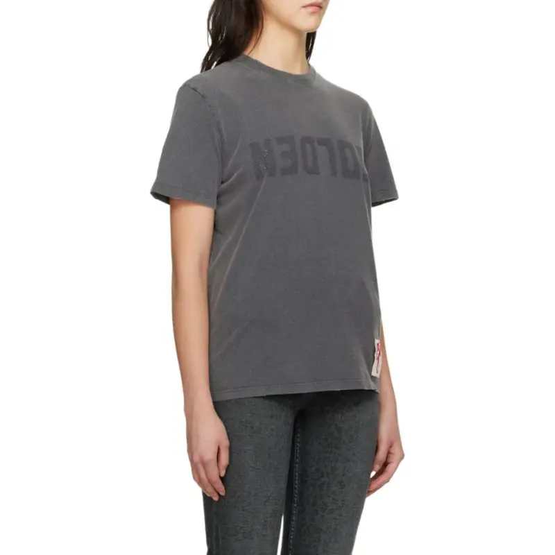 Golden Goose Logo print Crew neck T shirt-6