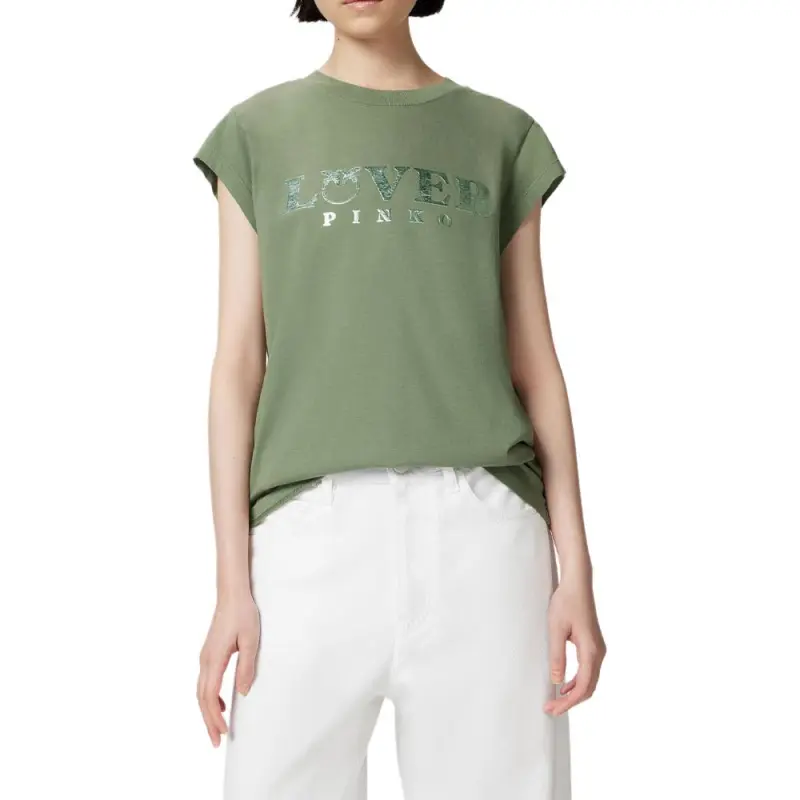 PINKO Logo Printed Crewneck T Shirt-2