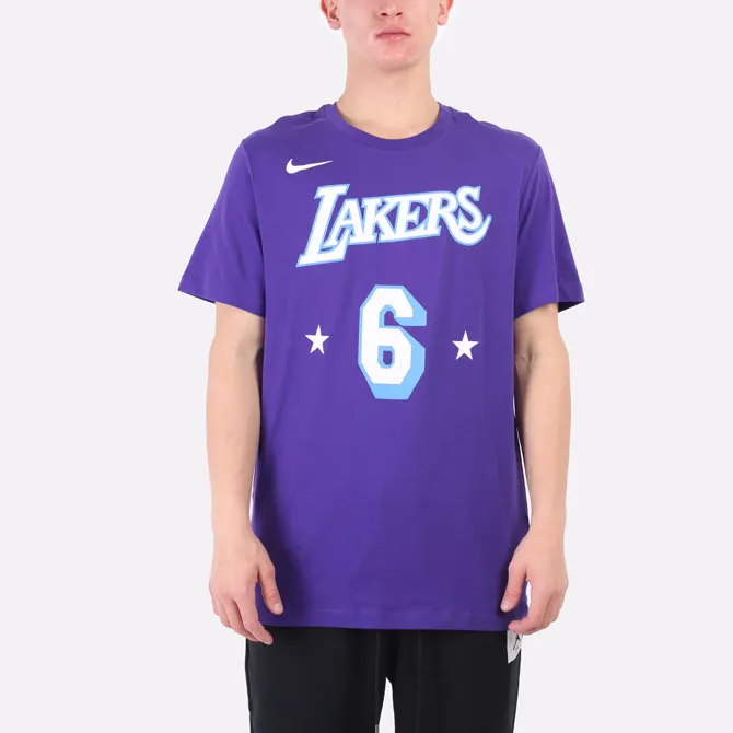Nike T Shirts Men Los Angeles Lakers-4