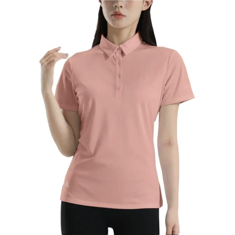 Adidas Polo Shirts Women's Pink-3