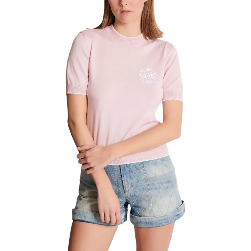 BALMAIN Emblème embroidered T shirt-2