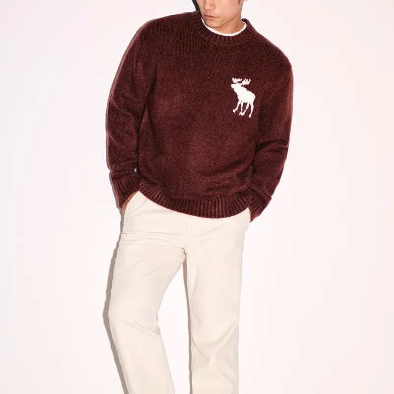 Abercrombie＆Fitch Sweater Unisex Brick Red-1