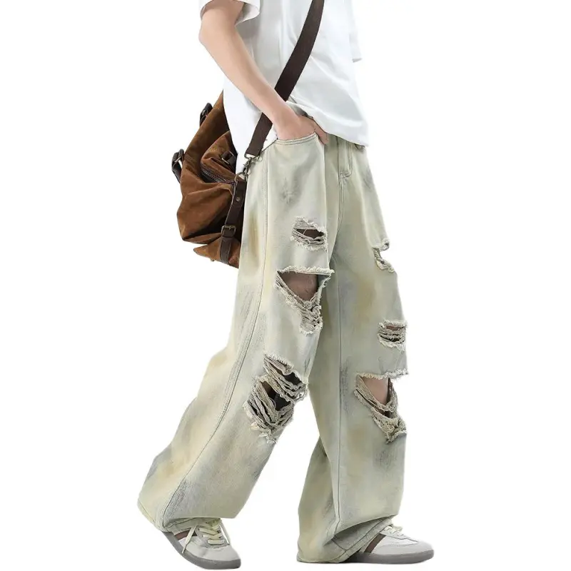 MGXEK Jeans Unisex Yellow Mud-4